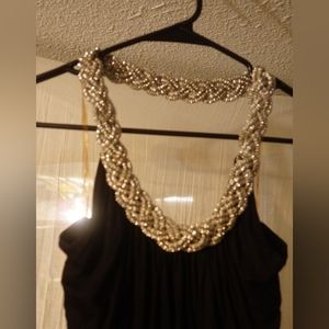 Thick silver twisted chain top